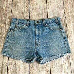 Vintage Distressed Cut Off Jean Shorts Frayed